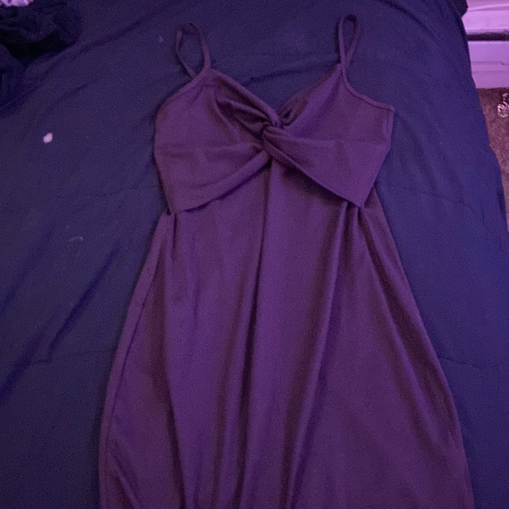 dark plum purple body con dress